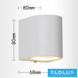 Lampă de perete UNIVERSO 1×GU10 IP65 68×80×80mm albă