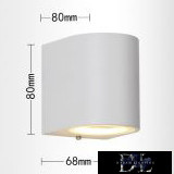 Lampă de perete UNIVERSO 1×GU10 IP65 68×80×80mm albă