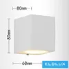 Lampă de perete UNIVERSO 1×GU10 IP65 68×80×80mm albă