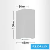 Aplică de perete UNIVERSO 2×GU10 IP65 68×80×150mm alb