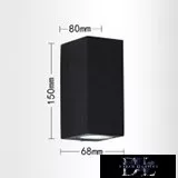 Aplică de perete UNIVERSO 2×GU10 IP65 68×80×150mm negru