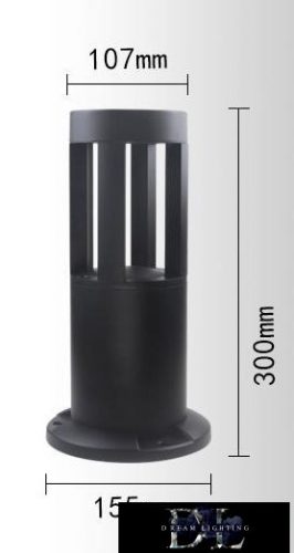 Lampă de grădină UNIVERSO COB LED 12w 600lm 6500k IP65 ∅94/∅105×300mm negru