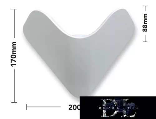 Aplică de perete UNIVERSO LED 12w 1000lm 3000k IP65 200×170×88mm alb