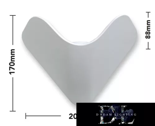 Aplică de perete UNIVERSO LED 12w 1000lm 6500k IP65 200×170×88mm alb