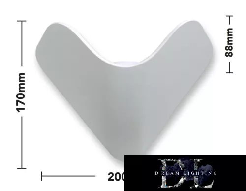 Aplică de perete UNIVERSO LED 12w 1000lm 4000k IP65 200×170×88mm alb