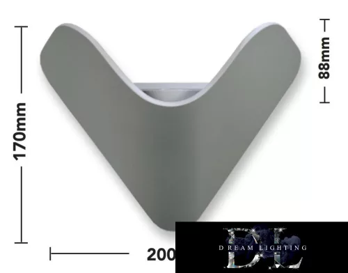 Aplică de perete UNIVERSO LED 12w 1000lm 3000k IP65 200×170×88mm gri