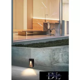   UNIVERSO LED plintă 12w 1000lm 3000k 120° IP65 negru 160x90x36mm