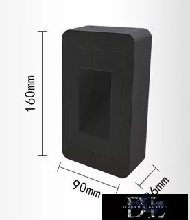 UNIVERSO LED plintă 12w 1000lm 3000k 120° IP65 negru 160x90x36mm