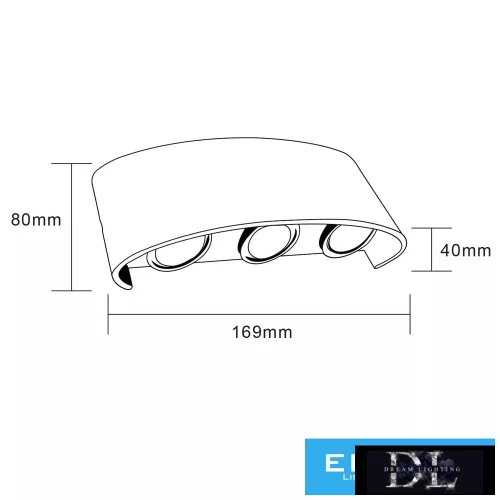 UNIVERSO Lampă de perete pentru exterior cu LED 16w 1300lm CCT.kap IP65 Gri 169×80×40mm