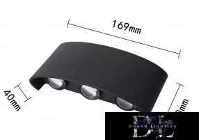 Aplică de perete UNIVERSO LED 16w 1300lm 6500k IP65 169×80×40mm negru