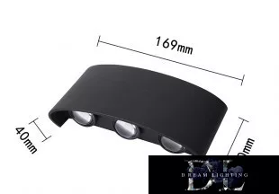 Aplică de perete UNIVERSO LED 16w 1300lm 4000k IP65 169×80×40mm negru