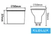 Spot LED UNIVERSO poate înlocui GU10 7w 540lm 6500k RA90 27° IP20 negru D50x56mm