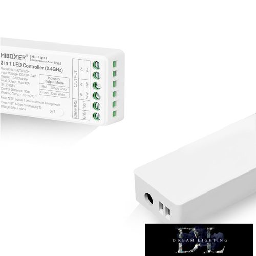 MIBOXER 2in1 RF 2.4G SIMA/CCT Controler bandă LED DC:12-24V Max:12A