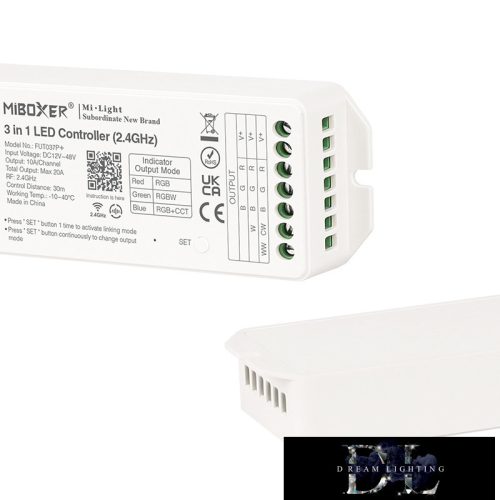 MIBOXER 3in1 RF 2.4G RGB/RGBW/RGB-CCT Controler pentru benzi LED DC:12-48V Max:20A