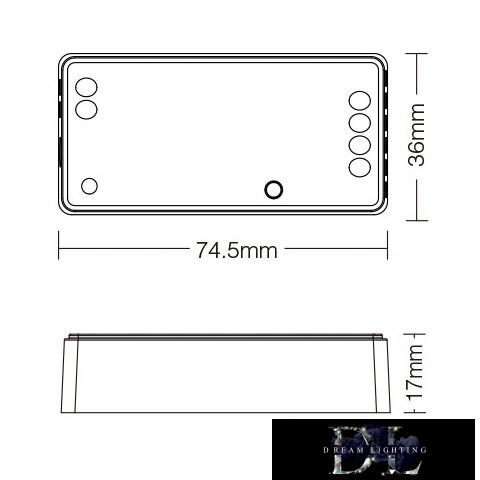 MIBOXER 3in1 RF 2.4G RGB/RGBW/RGB-CCT Controler pentru benzi LED DC:12-24V Max:12A