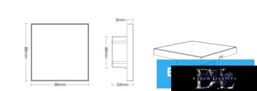 MIBOXER RF 2.4G RGBW LED Strip Wall Telecomandă 4 zone AC:230v