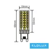 Bec LED UNIVERSO G9 7W 820lm 4000K CRI≥80 Ø19x68mm