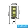Bec LED UNIVERSO G9 7W 820lm 6500K CRI≥80 Ø19x68mm