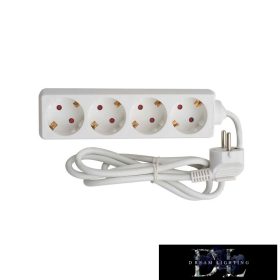 ELDLUX Prelungitor cu 4 prize 5 m x 1,5 mm² IP20 alb
