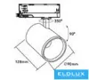 UNIVERSO Spot trifazic pentru șină 40 W 4650 lm 4000 K Ra90 38° IP20 Alb D90x128 mm 5 ani