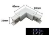 UNIVERSO Element de extensie în formă de L pentru șină trifazată, alb, 98x98x33mm