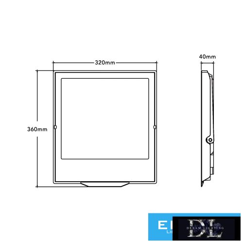 Spot LED UNIVERSO 200 W 18000 lm CCT.kap 120° 320 x 360 x 40 mm IP66 Gri 3 ani