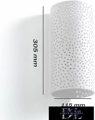 UNIVERSO Aplică de perete din ipsos 2xG9 305x115mm IP20 albă 