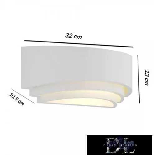 UNIVERSO Aplică de perete din ipsos 1xR7S 320x130x105mm IP20 albă 
