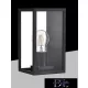 UNIVERSO Lampă de perete pentru exterior 1xE27 max.15w IP44 negru 120x120x220mm 5 ani