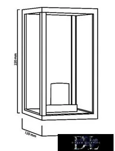 UNIVERSO Lampă de perete pentru exterior 1xE27 max.15w IP44 negru 120x120x220mm 5 ani