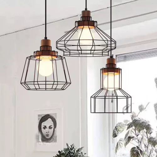 Lampa suspendată ELDLUX INKJET E27 negru