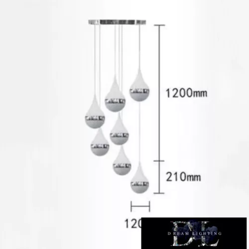 Lampa suspendată UNIVERSO 80w 6400lm 4000k IP20 crom