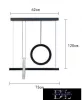 Lampa suspendată UNIVERSO 80w 6400lm 4000k IP20 negru 730mm