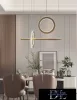 Lampa suspendată UNIVERSO 80w 6400lm 6500k IP20 auriu 730mm