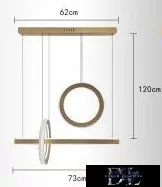 Lampa suspendată UNIVERSO 80w 6400lm 6500k IP20 auriu 730mm