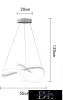 Lampa suspendată UNIVERSO 40w 3200lm 4000k IP20 Alb D550x1200mm