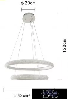 Lampa suspendată UNIVERSO 51w 4080lm 4000k IP20 albă ∅430+590x1200mm