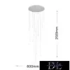 Lampa suspendată UNIVERSO COB LED 105W 8400lm 4000K ∅800x2500mm IP20 alb