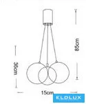 Lampa suspendată UNIVERSO 3xG9 max.10w D360x850mm IP20 Auriu vechi 5 ani