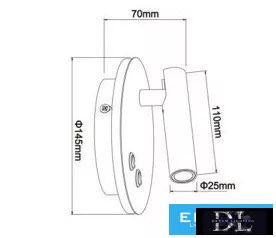 UNIVERSO Lampă de perete 8w 720lm 3000K IP54 alb 3 ani