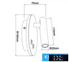UNIVERSO Lampă de perete 8w 720lm 3000K IP54 negru 3 ani