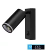UNIVERSO Lampă de perete cu întrerupător 1xGU10 Max.35w IP20 Negru 150x160mm 5 ani