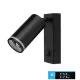 UNIVERSO Lampă de perete cu întrerupător 1xGU10 Max.35w IP20 Negru 150x160mm 5 ani