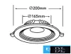 LAMPĂ ÎNCASTATĂ LED UNIVERSO 18w 1700lm 4000K 120° IP20 Alb D165mm Decupaj: D200mm 3 ani
