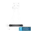 ELDLUX ELDAMARILL lampă suspendată din sticlă cristal D400 104W CCT