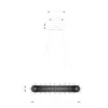 ELDLUX ELDAMARILL lampă suspendată din sticlă cristal D400 104W CCT