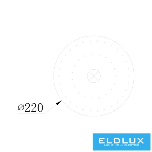 ELDLUX ELDILEN lampă de tavan din sticlă cristal Ø220 E14