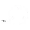 ELDLUX ELDILEN lampă de tavan din sticlă cristal Ø270 E14×3
