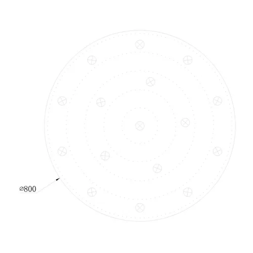 ELDLUX ELDILEN lampă de tavan din sticlă cristal Ø800 E14×17