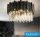 ELDLUX Lampă de tavan din sticlă cristal E14×6 D400x300mm Negru